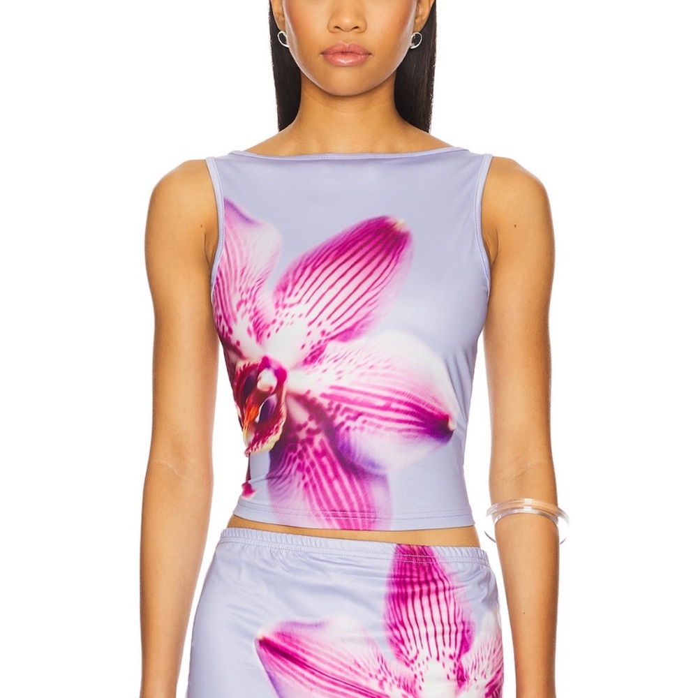 REVOLVE, RUNAWAY THE LABEL, CELESTE TOP ORCHID IRIS